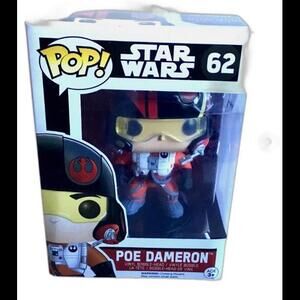 (r3) Star Wars The Force Awakens #62 Poe Dameron Funko Pop Figure